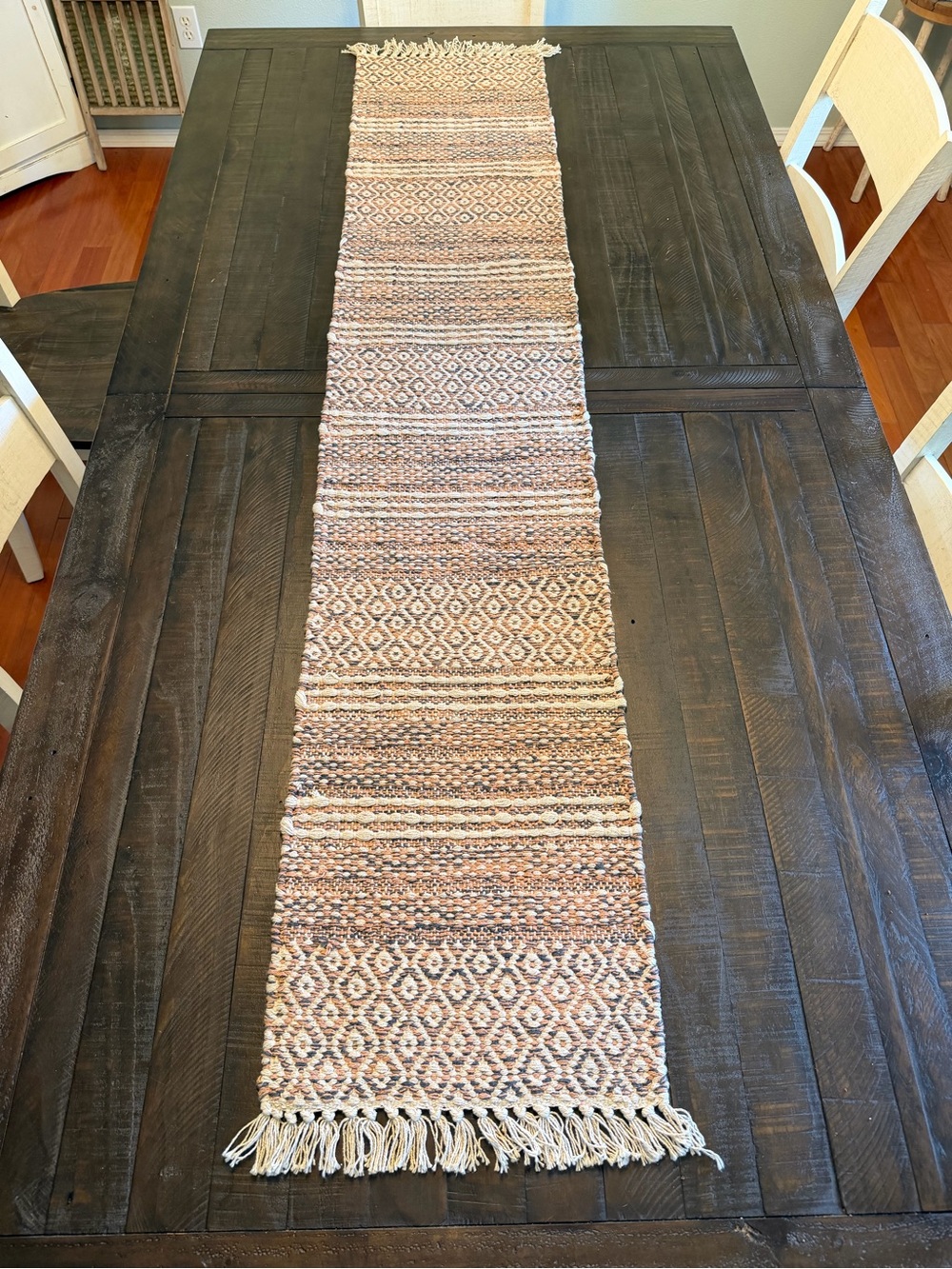 Artisans Way Boho Woven Table Runner 72”